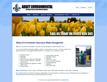 Tablet Screenshot of abbeyenvironmental.co.uk